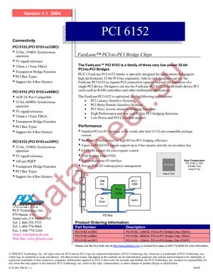 PCI 6152-CC33PC datasheet  